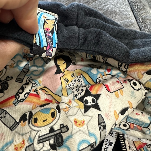 Tokidoki Kids Black Hoodie with Colorful Characters - Picture 6 of 10